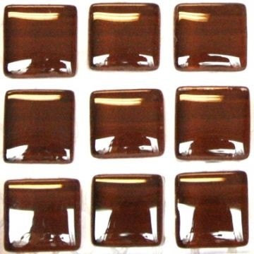 Glas Vierkantjes 10mm Murrini Crystal 81 stuks Donkerbruin