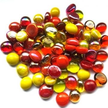 Glas Nuggets Mini Mix 50 gram Rood-Geel