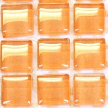 (koopes) Glas Vierkantjes 10mm Murrini Crystal 81 stuks Fris perzik