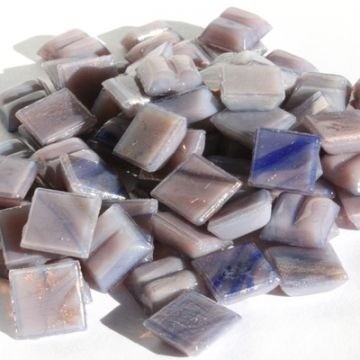 Glas Vierkantjes 10mm Goudader 50 gram Lila G40