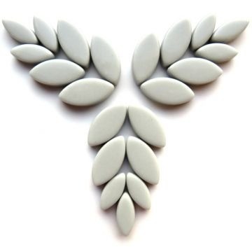 Glas Blaadjes recht Basis 50 gram Lichtgrijs 043