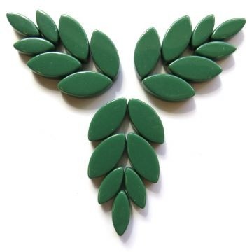 Glas Blaadjes recht Basis 50 gram Zacht Donkergroen 055
