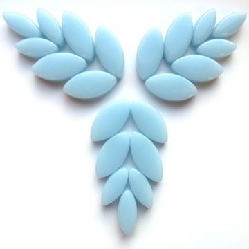 Glas Blaadjes recht Basis 50 gram Lichtblauw 061