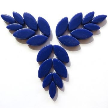 Glas Blaadjes recht Basis 50 gram Donkerblauw 071