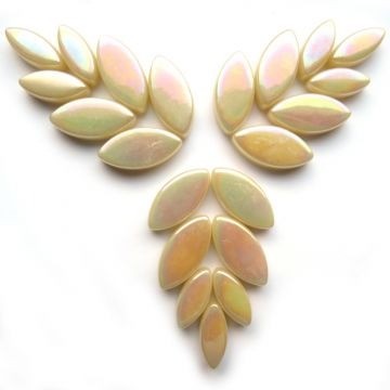 Glas Blaadjes recht Parelmoer 50 gram Creme 091P