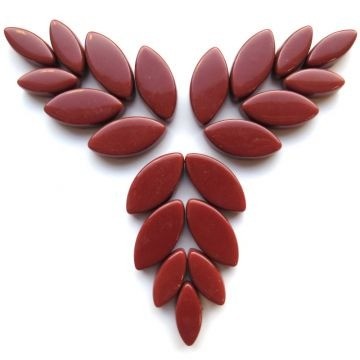 Glas Blaadjes recht Basis 50 gram Kastanje Bruin 098