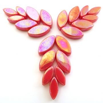 Glas Blaadjes recht Parelmoer 50 gram Watermeloen 106P