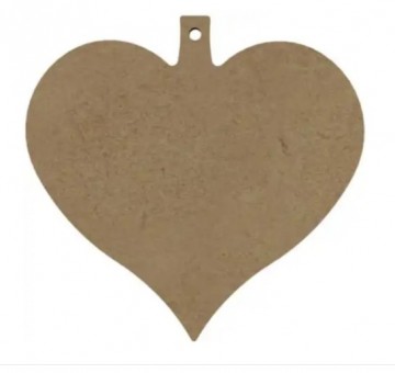 Ondergrond houten hangend hart 11.5 cm