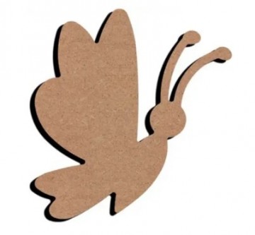 Ondergrond houten vlinder zijkant 15 cm