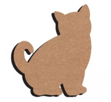 Ondergrond houten huiskat 15 cm