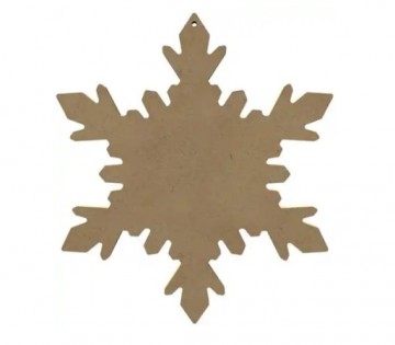 Ondergrond houten Sneeuwvlok 26 cm