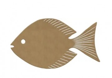 Ondergrond houten vis 31 x 15 cm