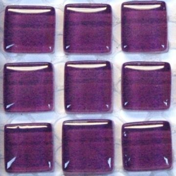 Glas Vierkantjes 10mm Murrini Crystal 81 stuks Grape