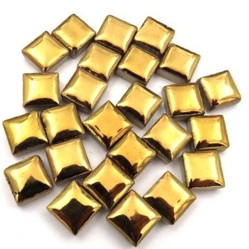 Keramiek Vierkantjes 12 mm 100 gram Goud
