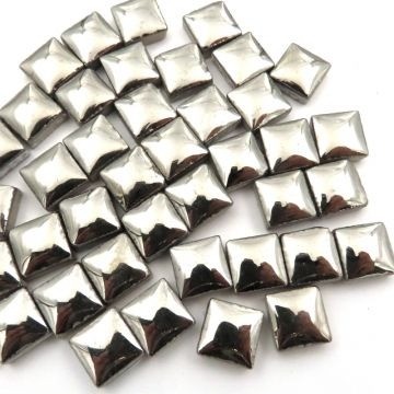Keramiek Vierkantjes 12 mm 100 gram Zilver