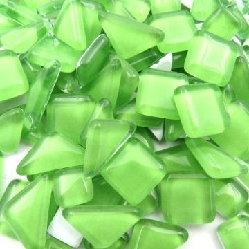 Glas Puzzelmix (Soft Glass) 100 Gram Lichtgroen H075