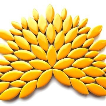 Keramiek Bloemblaadjes 50 gram Warm Geel H101