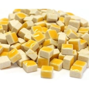 Keramiek Vierkantjes 5 mm 25 gam (micro) Warm Geel H101