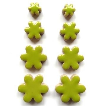 Keramiek Bloemetjes Mix 50 gram Lichtgroen H13