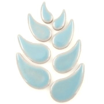 Keramiek Druppels gebogen 100 gram Lichtblauw H172