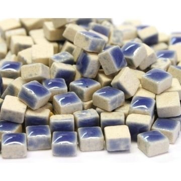 Keramiek Vierkantjes 5 mm 25 gam (micro) Donkerblauw H191