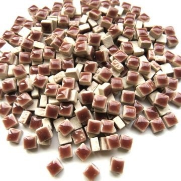 Keramiek Vierkantjes 5 mm 25 gam (micro) Bruin H241