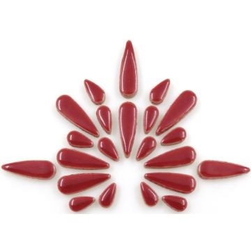 Keramiek Druppels 50 gram Roze-Bordeaux H48