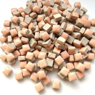 Keramiek Vierkantjes 5 mm 25 gam (micro) Licht Perzik H6003