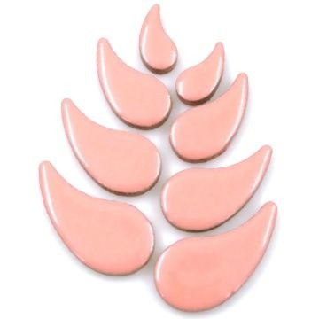 Keramiek Druppels gebogen 100 gram Licht Perzik H6003