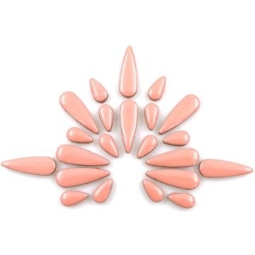 Keramiek Druppels 50 gram Perzik Roze H6003