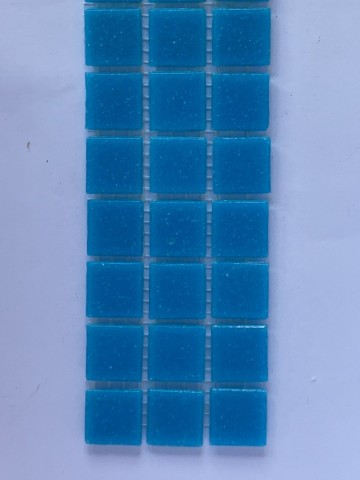 Glas Vierkantjes 20mm Basis 45 stuks Hemels Blauw