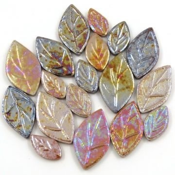 Keramiek Blaadjes Parelmoer 50 gram Bruin-Brons tinten