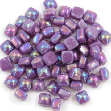 Glas Vierkantjes 5mm (micro) 20 gram Parelmoer Magenta HSM03