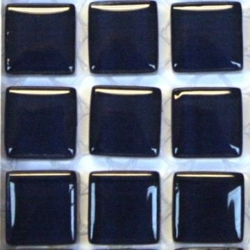 Glas Vierkantjes 10mm Murrini Crystal 81 stuks Donkerblauw