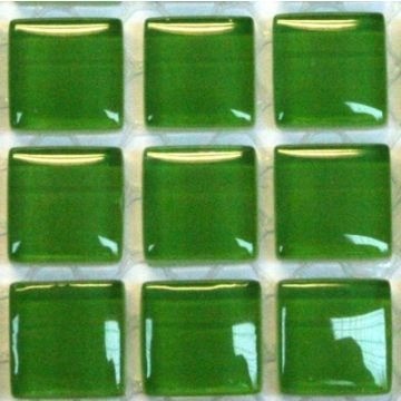 Glas Vierkantjes 10mm Murrini Crystal 81 stuks Gras Groen