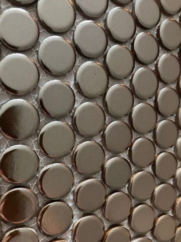 Keramiek rondjes 2 cm 30 stuks brons zilver metallic