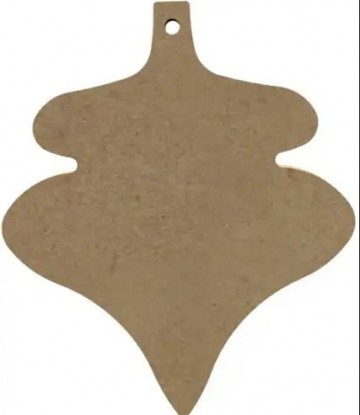 Ondergrond houten kersthanger druppel 2 lagen 10 cm