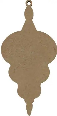 Ondergrond houten kersthanger druppel 3 lagen 10 cm