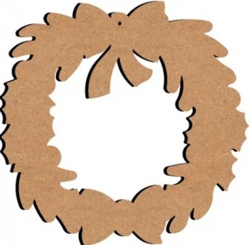 Ondergrond houten kerstkrans 38 cm