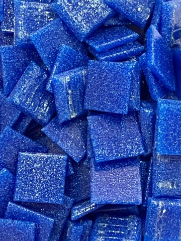 Glas Vierkantjes 20mm 500 gram voordeelzakken Kobalt Blauw
