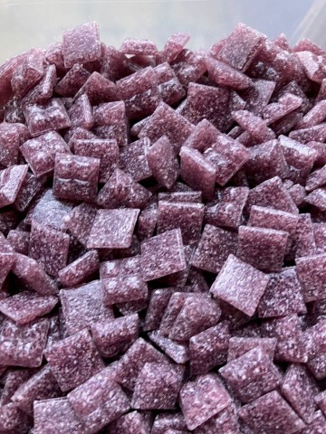 (koopjes) Glas Vierkantjes 10 mm 100 gram Paars