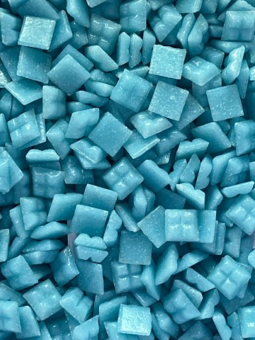 Glas Vierkantjes 10mm Basis 50 gram Lichtblauw