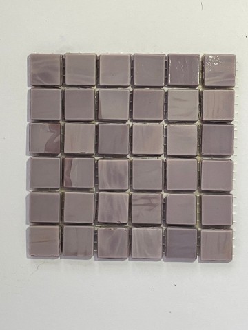 Glas Vierkantjes 15mm divers 36 stuks Lila