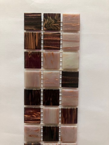 Glas Vierkantjes 20mm Goudader 45 stuks Luxe Lila-Paars Mix