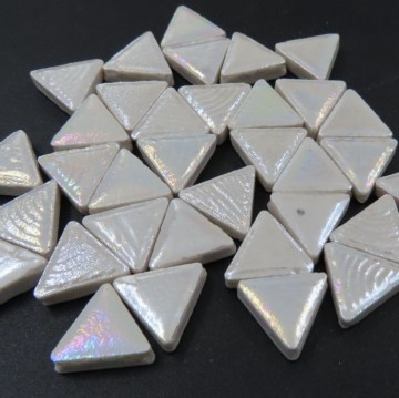 Keramiek Driehoekjes Parelmoer 25 gram Mix Wit M1