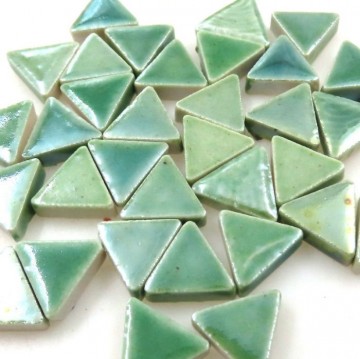 Keramiek Driehoekjes Parelmoer 25 gram Mix Jade Groen M23