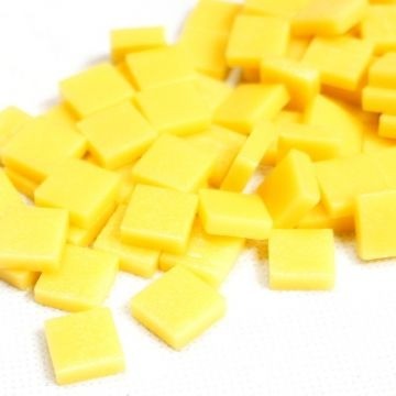 (koopjes) Glas Vierkantjes 12mm 100 gram mat Mais Geel 031