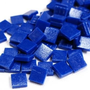 (koopjes) Glas Vierkantjes 12mm 100 gram mat Blauw 070
