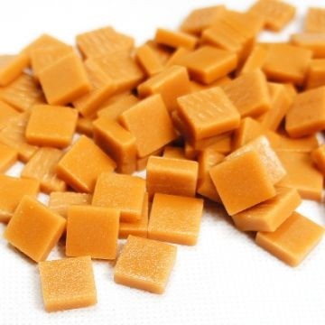 (koopjes) Glas Vierkantjes 12mm 100 gram Mat Karamel 095