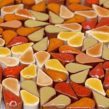 Keramiek Druppels Micro Mix 5 gram Geel-Terracotta